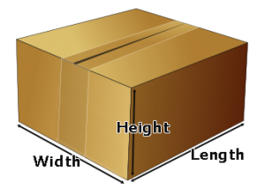 Dimensions of a container (CT)